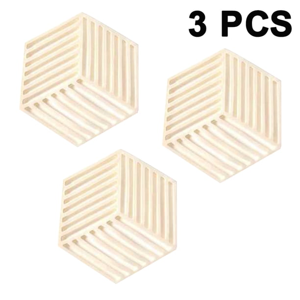 Posavasos de fieltro suave de 3 piezas, posavasos absorbentes hexagonales, almohadilla de aislamiento térmico de silicona resistente a altas temperaturas, posavasos de té de color sólido
