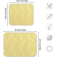 thumbnail image 3 of SKYSONIC Dish Drying Mat Yellow Stripes Water Absorbent Heat Resistant Drainer Mats Countertop Protection, 18 x 24 Inch, 3 of 7