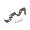 thumbnail image 3 of Less Than 5 Hooks Black Modern Minimalist Curtain Dual Pole Integrated Curtain Accessory Rack Base Support Rack Dual Pole Bracket, 3 of 3