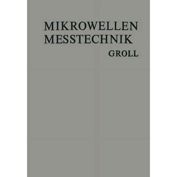 Mikrowellenmesstechnik, (Paperback)