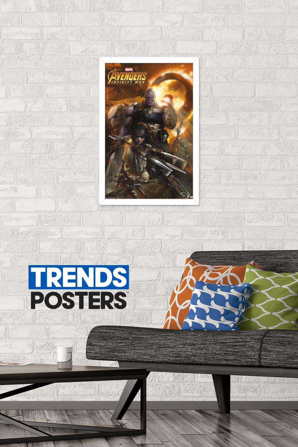 Marvel Cinematic Universe - Avengers - Infinity War - EVil Group Wall Poster, 14.725" x 22.375", Framed