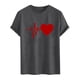 thumbnail image 3 of Tops para hombre, blusas y camisas de cuello redondo y manga corta para hombre. Camiseta/camisa informal de cuello redondo y manga corta con estampado de corazones para hombre. Tops de poliéster para, 3 of 4