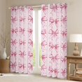 thumbnail image 2 of Feelyou Bowknot Black Out Curtains, Pink Watercolor Bow Curtains Pack of 2 (42x63 Each), 2 of 6
