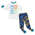 thumbnail image 5 of eczipvz Boys Pj Set Boys Pajama Set Long Sleeve Shirts & Pants Kids Sleepwear Pjs White,6-7 Years, 5 of 5