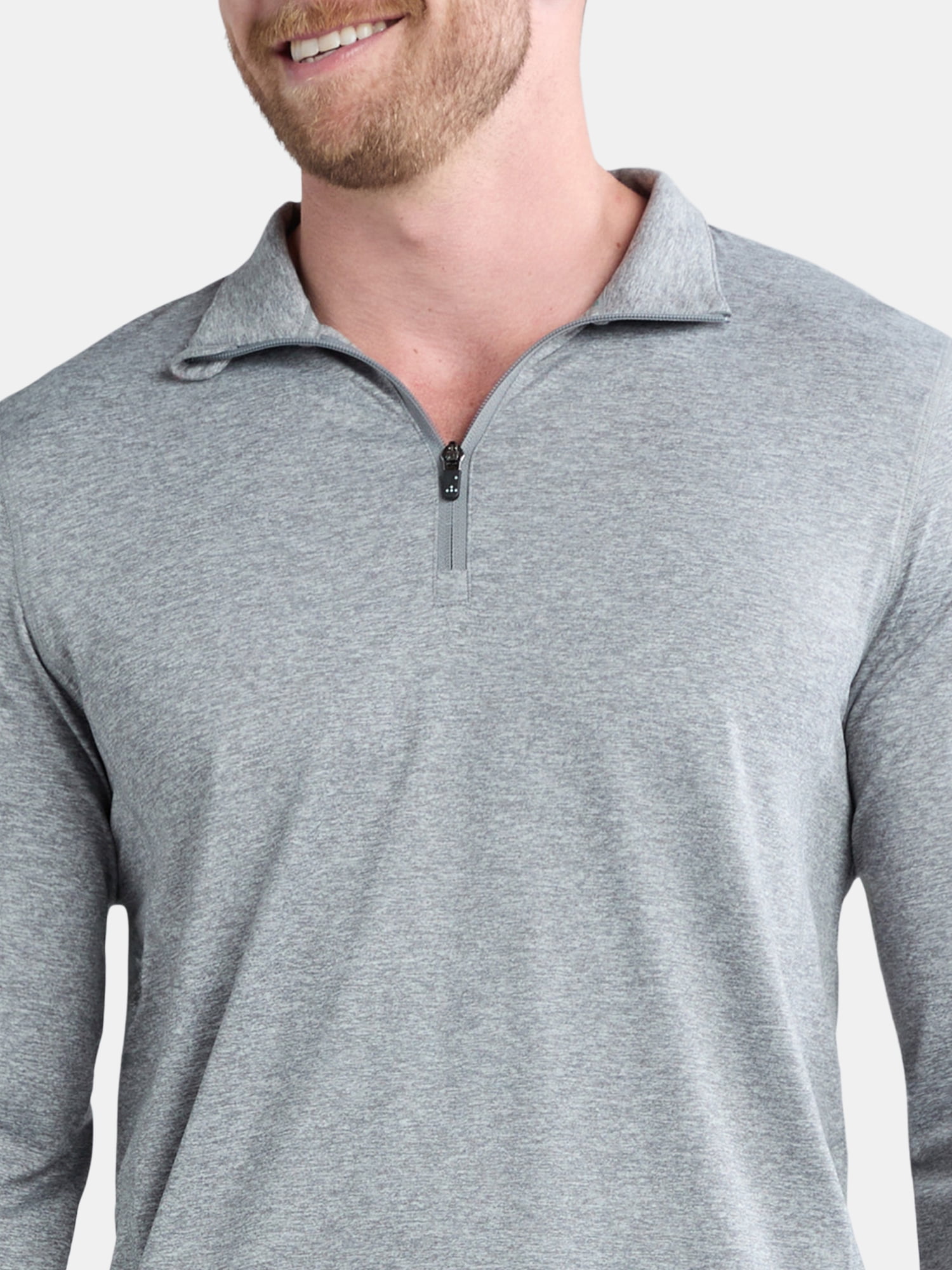 Athletic Works Men's and Big Men's ButterCore Soft Quarter-Zip Pullover Shirt, Sizes S-3XL