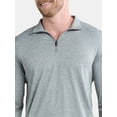 thumbnail image 4 of Athletic Works Men's and Big Men's ButterCore Soft Quarter-Zip Pullover Shirt, Sizes S-3XL, 4 of 5