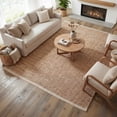 thumbnail image 2 of LR Home Natalie Quel Tan/Off-White Bordered Transitional Jute Blend Area Rug, 5' x 7'9", 2 of 10