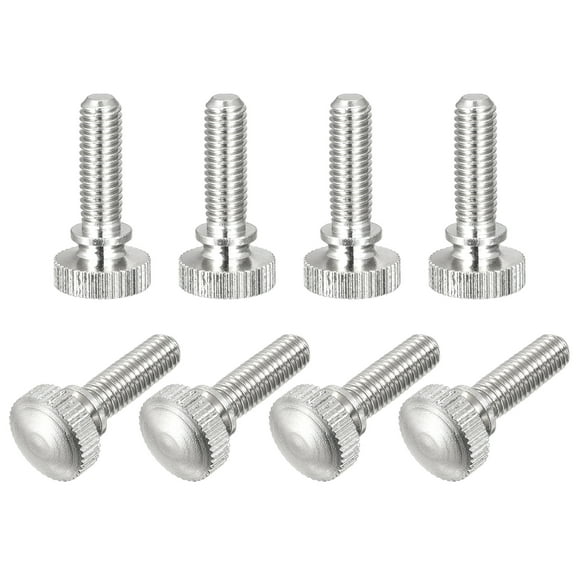 Knurled Thumb Screws, M5x16mm Brass Shoulder Bolts Grip Knobs Fasteners, Nickel Plated 8Pack