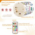 thumbnail image 5 of Yayeee Flameless Candles with Remote Flickering Battery Operated Multi Color Changing, Colorful Cartoon Graphic, 5 of 7