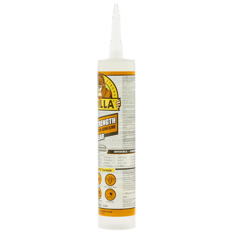 Gorilla 9 oz. Max Strength Construction Adhesive Clear 8212302