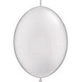 thumbnail image 2 of 6 inch Qualatex Quicklink - Pearl White Latex Balloons (50 Pack) - Party Supplies Decorations, 2 of 3