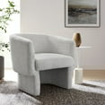 thumbnail image 2 of Accent Chair, White, Fabric, Living Room Lounge Cafe Lobby Hospitality Restaurant, Modern Contemporary, HB37600, 2 of 9