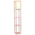 thumbnail image 2 of Creekwood Home 62.5" Storage & Display Floor Lamp w/ Charging Ports & LED Bulb, Light Pink, 2 of 6