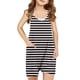 thumbnail image 1 of Odeerbi 5-14 Años Niñas Traje de Verano Lindo Rayado Camisola Romper Casual Transpirable Cómodo Combinados Pantalones Cortos Con Bolsillos, 1 of 6