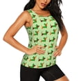 thumbnail image 2 of Balery dogs St Patrick's Day Camiseta sin mangas estampada ligera para mujer, tops de entrenamiento sin mangas, camisetas de yoga transpirables de secado rápido.-XX-Large, 2 of 7