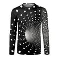 thumbnail image 5 of ZXLBBD Mens T Shirts Sports Digital 3D Printing Workout Shirts Round Neck Long Sleeve Fashion Top T-Shirts for Man Dailywear,Black,M, 5 of 5