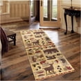 thumbnail image 5 of JERFIT Southwestern Area Rug 2x3 Ft Lodge Decor Beige Polypropylene Rug with Wildlife Motifs for High Traffic Areas, 5 of 6