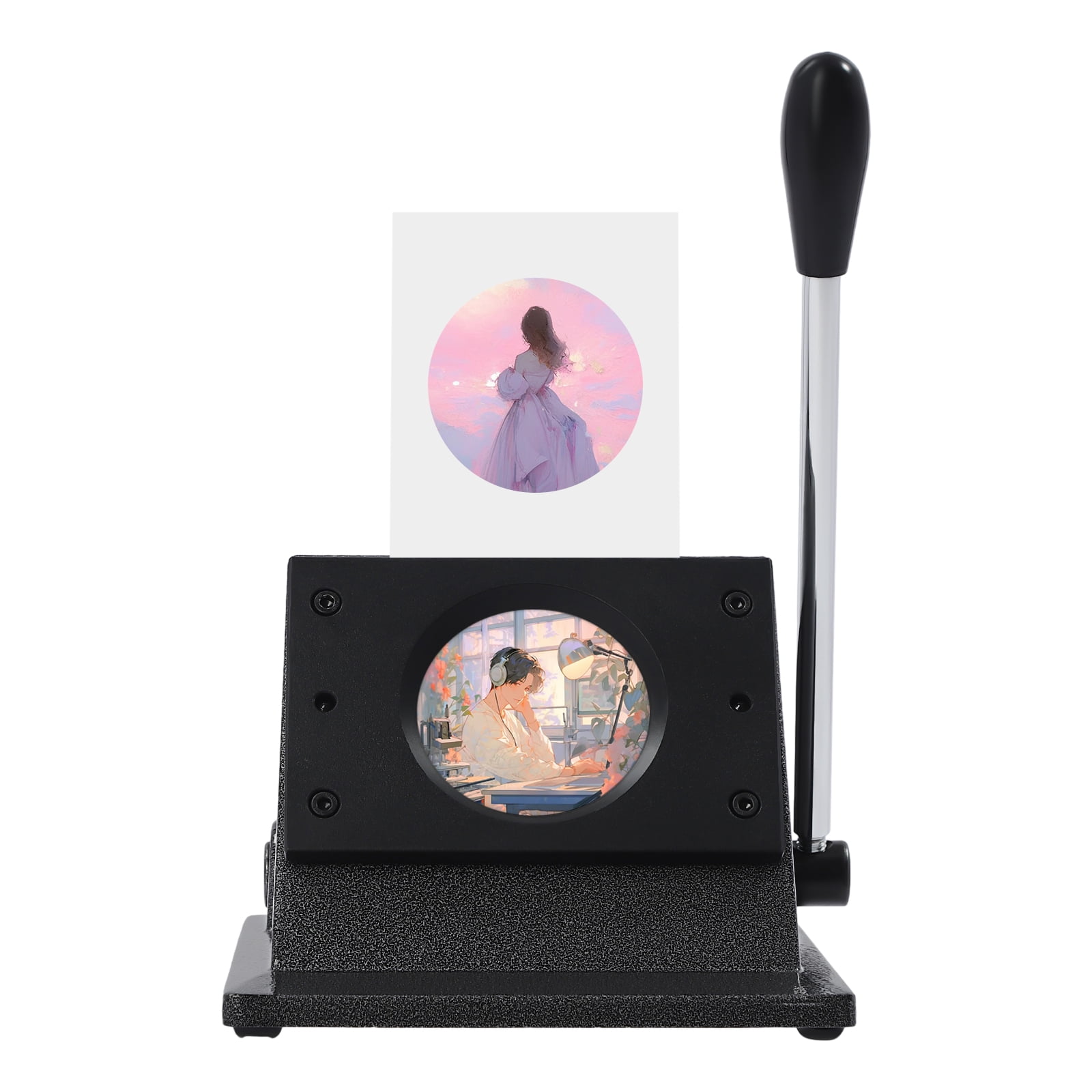 70mm DIY Round Punch Die Cutter Manual Paper Card Button Graphic Maker Machine for Cutting Paper Weighing Around 0.66 lbs