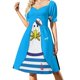 thumbnail image 3 of Vestido de manga corta con personajes de gaviota náutica, vestido largo con forro polar, vestidos de fiesta, 3 of 7