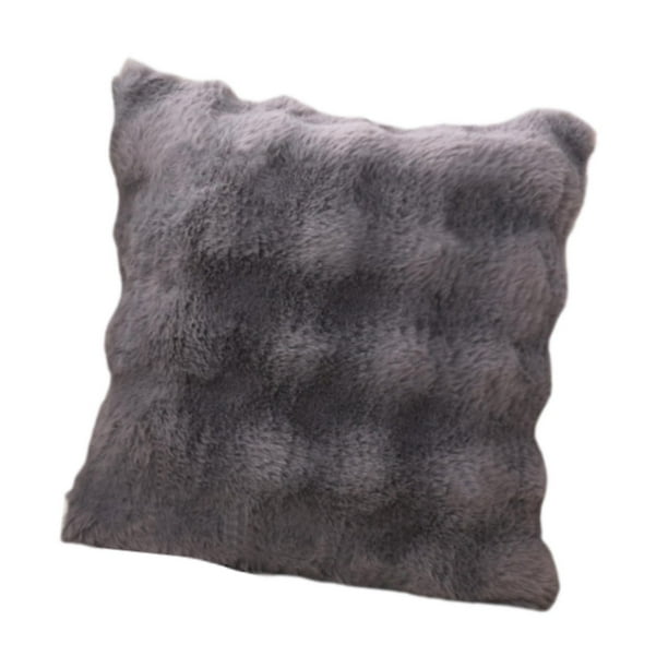 Funda de cojín de felpa, funda de almohada multiusos, cómoda, suministros para almohadas Gris oscuro