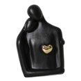 thumbnail image 1 of Estatua de pareja, adorno de escritorio, figura decorativa romántica de cerámica abstracta para Negro, 1 of 6