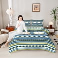 thumbnail image 4 of Manfei Green Blue White Bedding Comforter Set,Vintage Aztec Print Twin Comforter Sets,Boho bohemian Pattern Bedding Set For Girls Kids,Super Cozy Room Decor Reversible,2 Pieces, 4 of 8