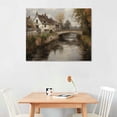 thumbnail image 2 of ONETECH Framed Canvas Wall Art Room Decor, Vintage Scenery Office Home Bathroom Decor Wall Art, Classical Oil Painting Small town near La Panne Canvas Prints 16\x12\, 2 of 4
