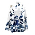 thumbnail image 4 of Batwing Half Sleeve Tops for Women Fashion Print Shirts Sexy High Collar Cold Shoulder Blouses Loose Elegant Top Long Sleeve Shirts for Women, 4 of 5