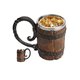 thumbnail image 2 of Taza Tarro Cerveza Acero Inoxidable Barril De Madera Vikingo Xtellar cafe, 2 of 4