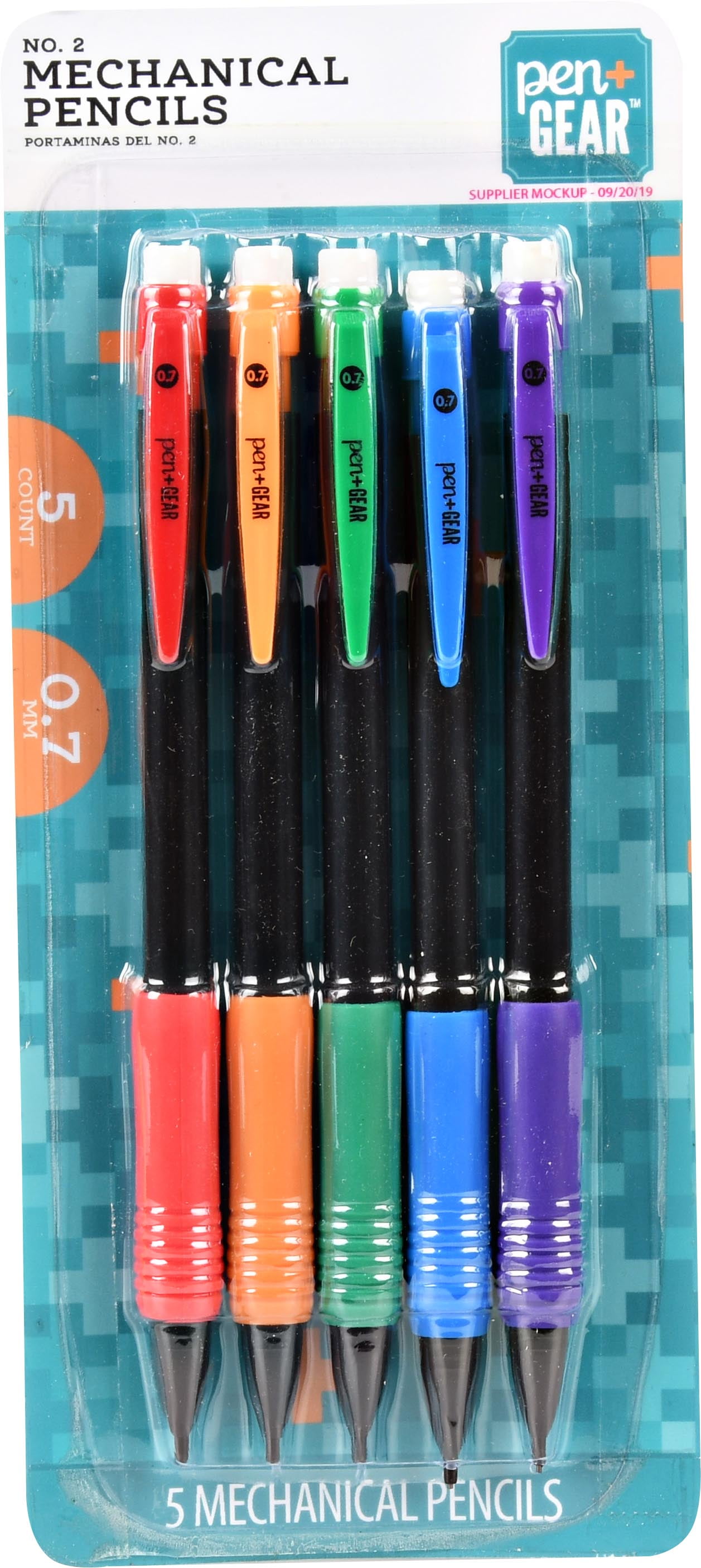 New Mechanical Pencil Set Transparent Plastic Shell Simple Style Writing Pen 