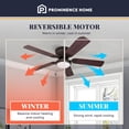 thumbnail image 5 of Prominence Home Benton 52 Inch Indoor LED Ceiling Fan with Light and Pull Chain, Bronze, 5 of 11