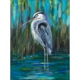 thumbnail image 2 of DeRice, Julie 15x18 Black Ornate Wood Framed with Double Matting Museum Art Print Titled - Standing Heron II, 2 of 4