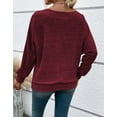 thumbnail image 5 of Cogild Ribbed Knit Pullover Striped Sweaters for Womens Lightweight Shirts for Ladies Long Sleeves Crewneck Design Cozy Oversized Tops, 5 of 7
