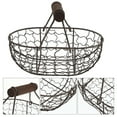 thumbnail image 3 of WEAVILUX Premium Iron and Wood Storage Basket for Bread and Fruit - Black, 3 of 6