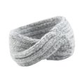 thumbnail image 1 of Bandeau Tricoté d'Hiver pour Femmes Couleur Unie Bande Élastique Extensible Bandeau Grand Extensible - Gris, 1 of 8