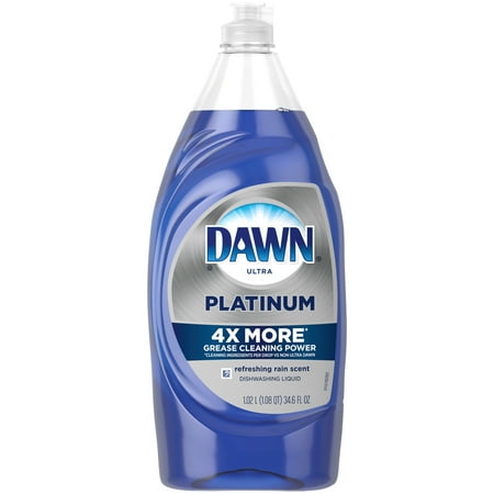 Dawn Ultra Platinum Dishwashing Liquid, Refreshing Rain, 34.6 fl oz
