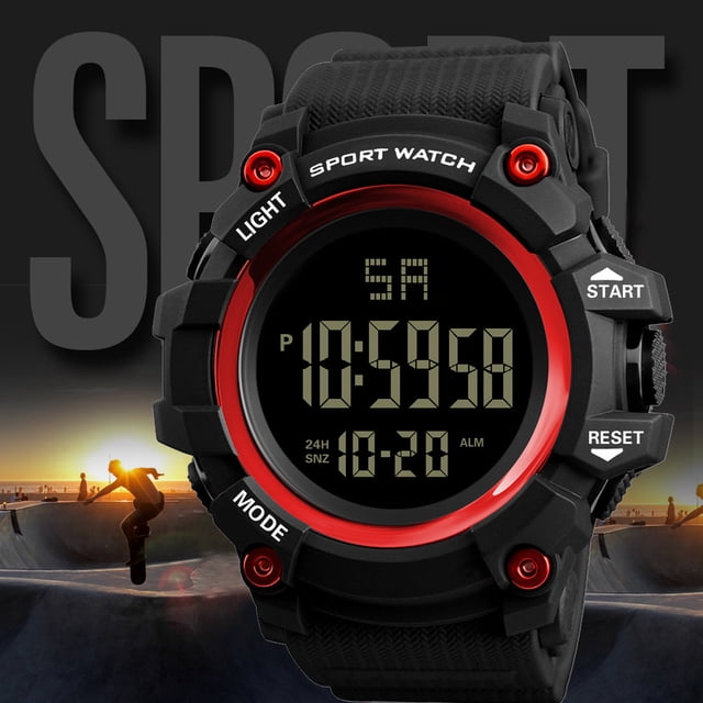 EGNMCR Luxury Men Analog Digital Outdoor Watch Military Sport LED Watch general watch