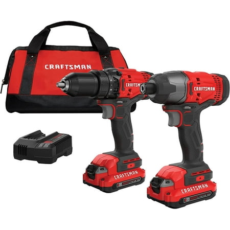 

JSTCL V20 MAX Cordless Drill and Impact DriverPower Tool Combo Kit with 2 Batteries and Charger (CMCK200C2AM)