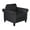 Black, variant on New Classic Furniture Alani Contemporary Fabric & Wood Accent Chair in Blue