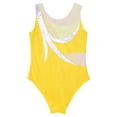 thumbnail image 5 of iiniim Kids Girls Gymnastics Leotard Ballet Dance wear Skating Unitard Bodysuit Activewear Yellow 12, 5 of 7