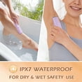 thumbnail image 6 of Electric Razor for Women, 2-in-1 Women Shaver Wet & Dry Painless Hair Removal Razor with Detachable Head Display, Waterproof Rechargeable Hair Removal for Bikini Legs Face Underarm Arm(Purple), 6 of 7
