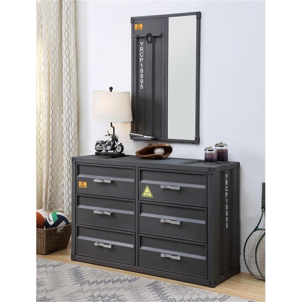 Acme Furniture Cargo Dresser in Gunmetal Finish