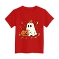 thumbnail image 6 of xaweyi Casual Crew Neck Short Sleeve Tee for Girls Cute Cartoon Print Fashion Kids Halloween Tshirt, 6 of 7