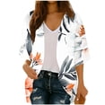 thumbnail image 2 of Xuyuer Cardigan for Women 3/4 Sleeve Lightweight Summer Kimono Cardigan Loose Beach Cover Up 2026 Summer Cardigan Casual V Neck Cute Tops Floral Kimono Summer Short Cover Ups, 2 of 7