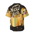thumbnail image 5 of KLL Happy New Year 2025 C Print Men's Shirt Short Sleeve Button Down Summer Cuba Beach Shirts- 3X-Large, 5 of 5