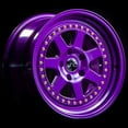 thumbnail image 2 of For 16x8 inch (1 Single Wheel Only) JNC Wheels - 16" JNC048 Candy Purple with Gold Rivet Rim - 4x100 JNC Wheels-21382290438, 2 of 2