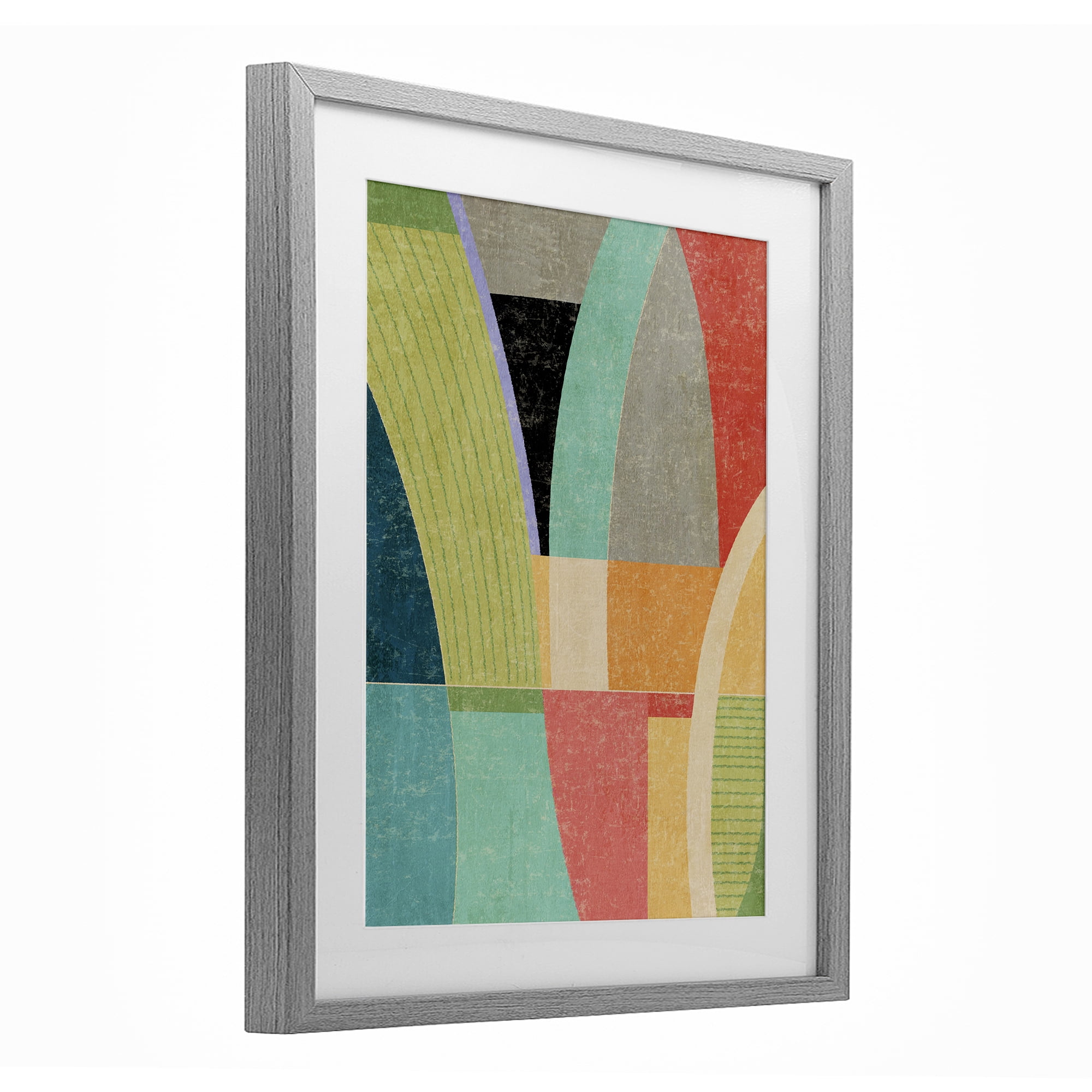 Stupell Industries Retro Geometric Archways Gray Framed Print Under Glass, design by Suzanne Nicoll