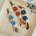 thumbnail image 3 of Macrame Daisy Flower Keychain, Purse/Key Accessory, 3 of 10