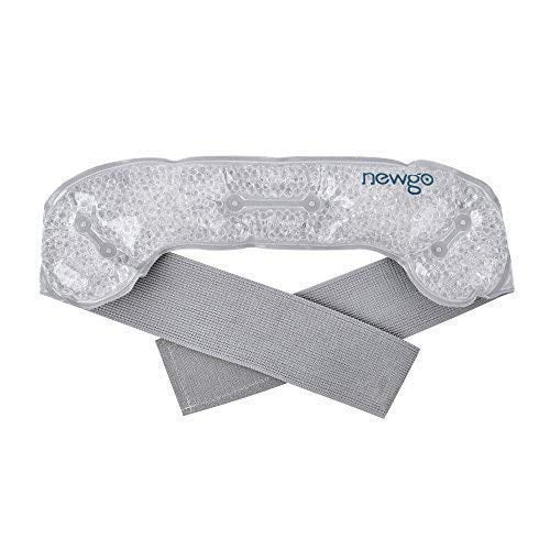 NEWGO Ice Pack for Head, Migraine Headache Relief Ice Pack with Gel Bead & Soft Plush Backing, Hot or Cold Therapy Migraine Ice Wrap for Headaches, Sinus Pain Relief - 1 Pack