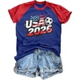 thumbnail image 6 of USA Shirts for Women American Graphic T-Shirts USA Flag Print Casual Short Sleeve Tops, 6 of 6